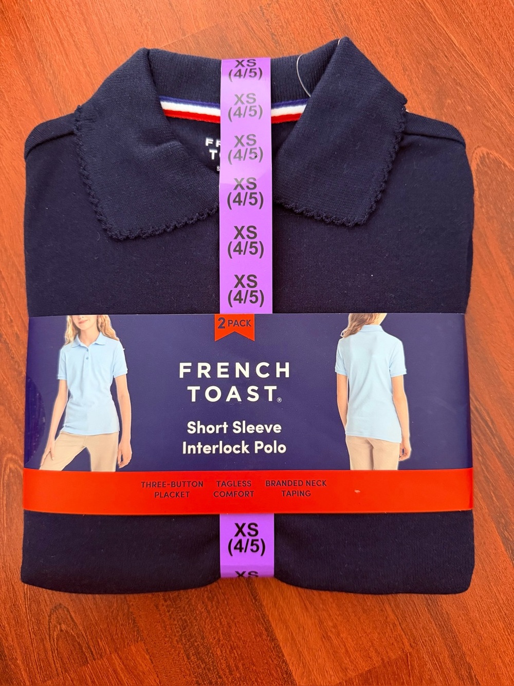 NWT Girls French Toast polo shirts sz 4/5